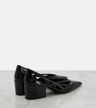 Prada 55 cutout brushed leather pumps