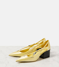 Prada 55 embellished cutout satin pumps