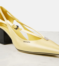 Prada 55 embellished cutout satin pumps