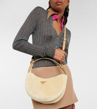 Prada Arqu√É¬© shearling shoulder bag