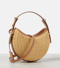 Prada Arqu√É¬© woven leather-trimmed shoulder bag