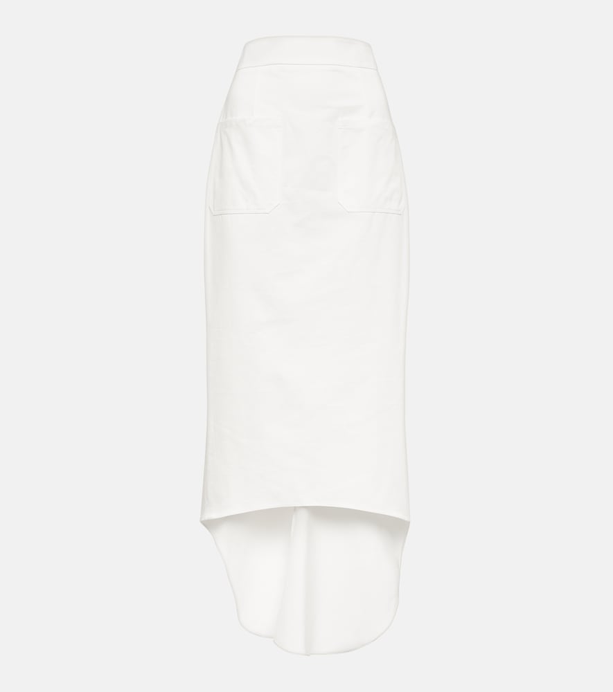 Prada Asymmetric cotton midi skirt - Prada 不对称棉质中长裙