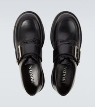 Prada Brushed leather lace-up derbies