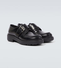 Prada Brushed leather lace-up derbies