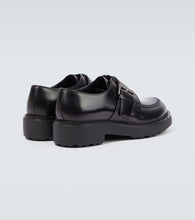 Prada Brushed leather lace-up derbies