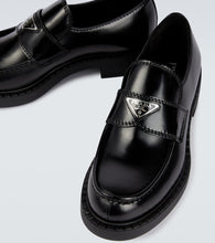 Prada Brushed leather loafers