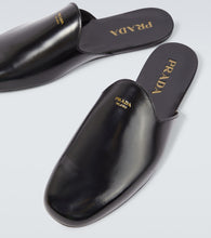 Prada Brushed leather mules