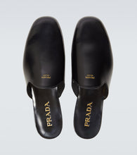 Prada Brushed leather mules