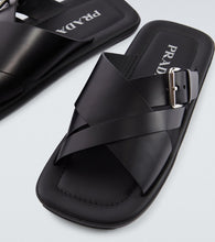 Prada Brushed leather sandals
