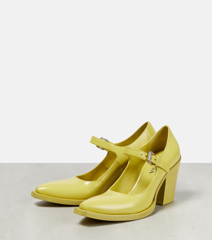 Prada Cedro leather pumps