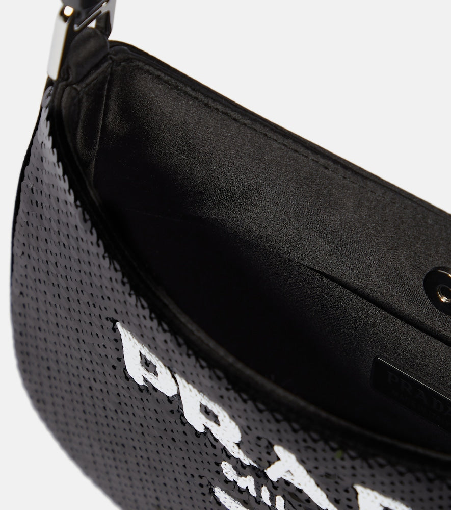 Prada Cleo Small sequined shoulder bag