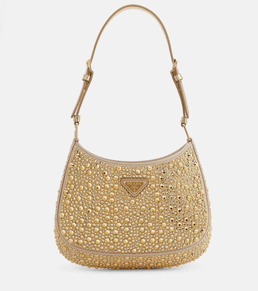 Prada Cleo embellished satin shoulder bag - Prada Cleo 缀饰缎面单肩包