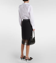 Prada Crinoline and virgin wool midi skirt