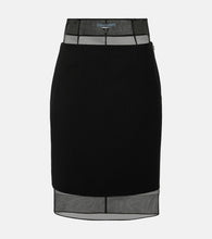 Prada Crinoline and virgin wool midi skirt - Prada 衬裙和初剪羊毛中长裙