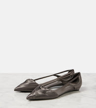 Prada Cutout satin ballet flats