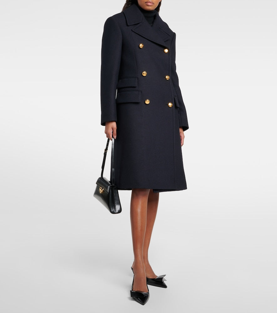 Prada Double-breasted wool coat