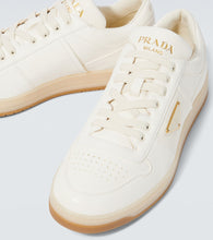 Prada Downtown logo leather sneakers