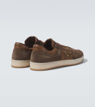 Prada Downtown suede-trimmed sneakers