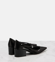 Prada Embellished cutout satin pumps