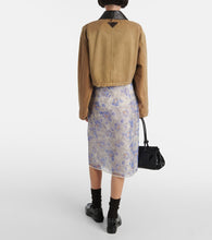 Prada Floral sheer chiffon pencil skirt