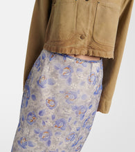 Prada Floral sheer chiffon pencil skirt