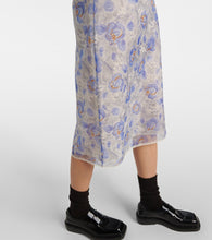 Prada Floral sheer chiffon pencil skirt