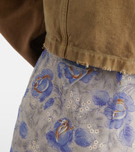 Prada Floral sheer chiffon pencil skirt
