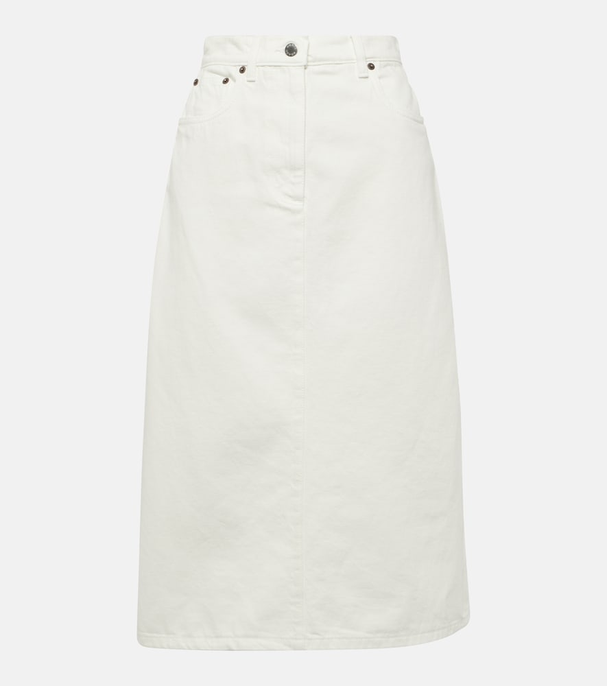 Prada High-rise denim midi skirt - Prada 高腰牛仔中长裙