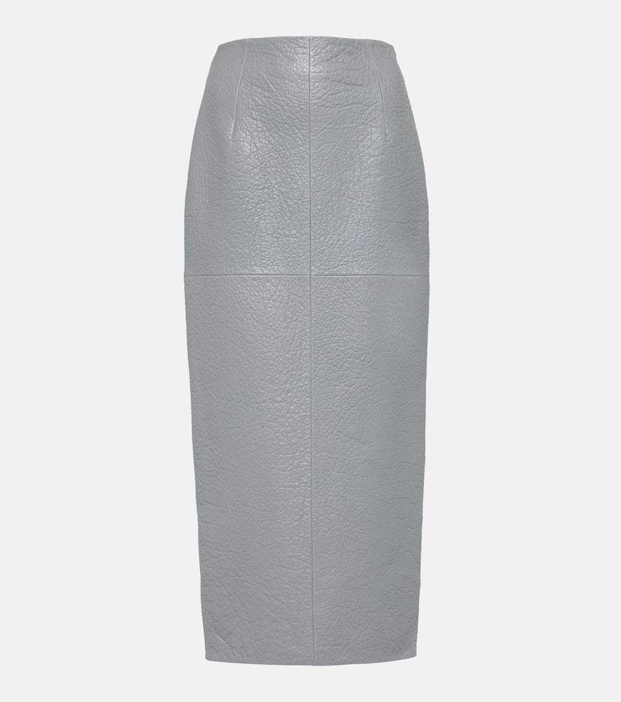 Prada High-rise leather pencil skirt - Prada 高腰皮质铅笔裙