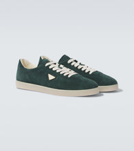 Prada Lane logo suede sneakers