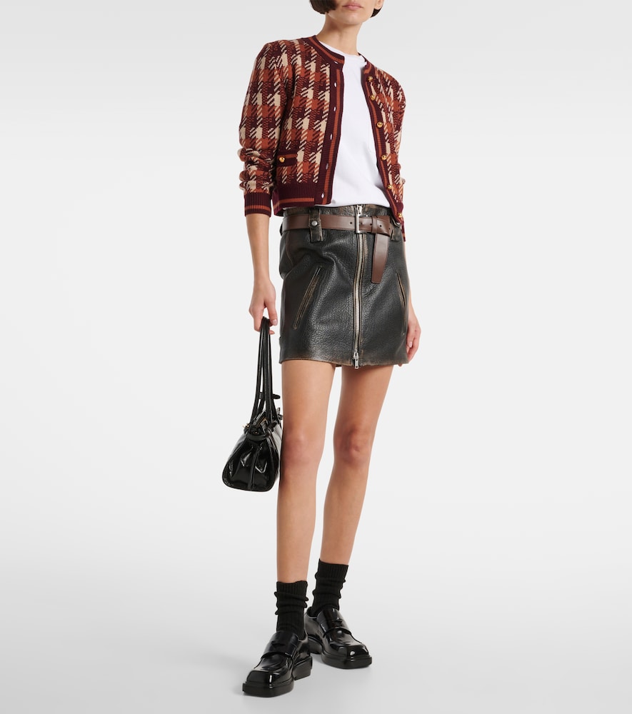 Prada Leather miniskirt