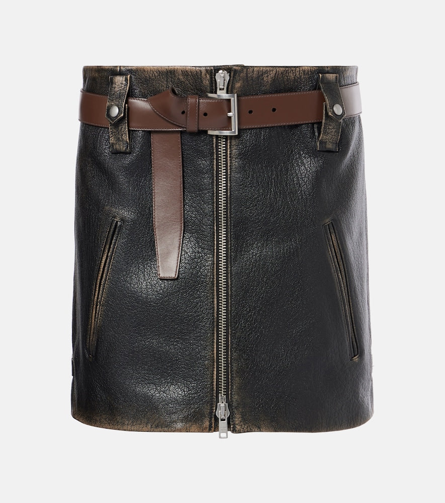 Prada Leather miniskirt - Prada 皮革迷你裙