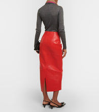 Prada Leather pencil skirt