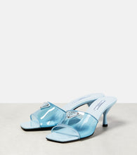 Prada Leather-trimmed PVC mules