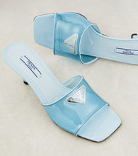 Prada Leather-trimmed PVC mules