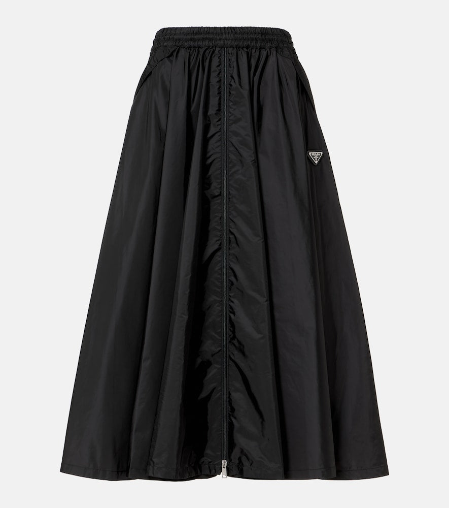 Prada Logo Re-Nylon midi skirt - Prada Logo Re-Nylon 中长裙