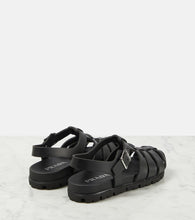 Prada Logo fisherman sandals