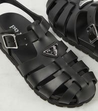 Prada Logo fisherman sandals
