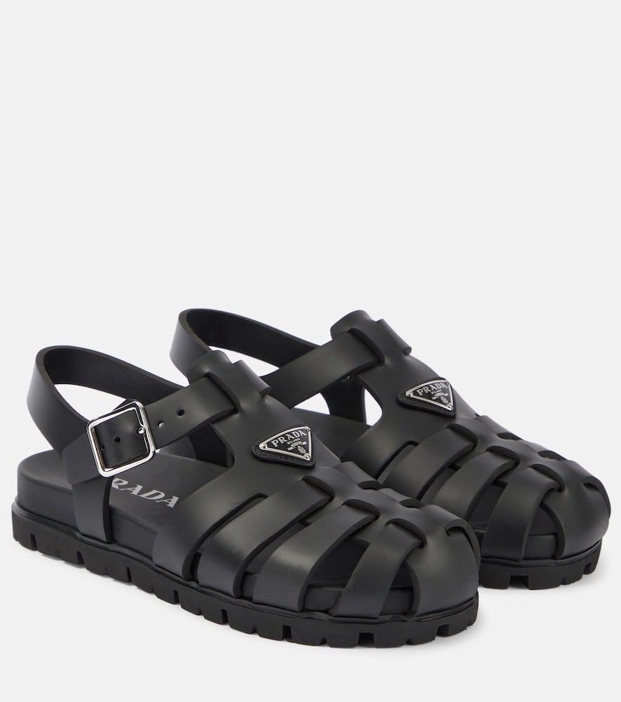 Prada Logo fisherman sandals - Prada Logo 渔夫凉鞋
