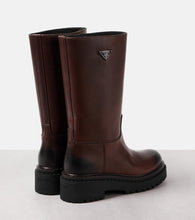 Prada Logo leather boots