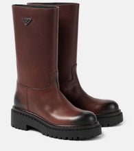 Prada Logo leather boots - Prada Logo 皮革靴
