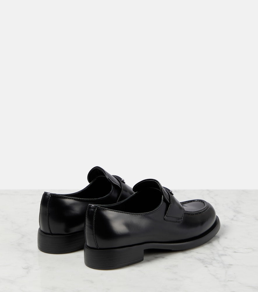 Prada Logo leather loafers