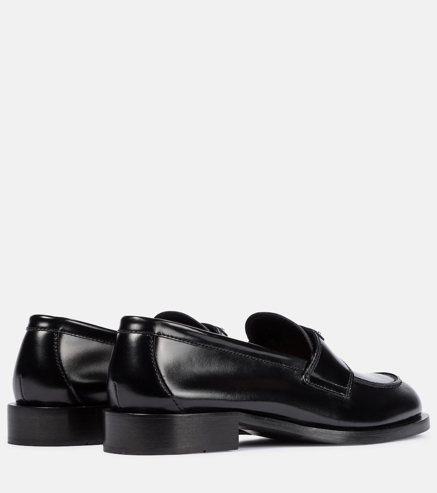 Prada Logo leather loafers