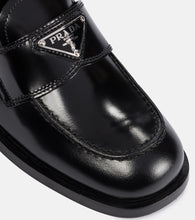 Prada Logo leather loafers