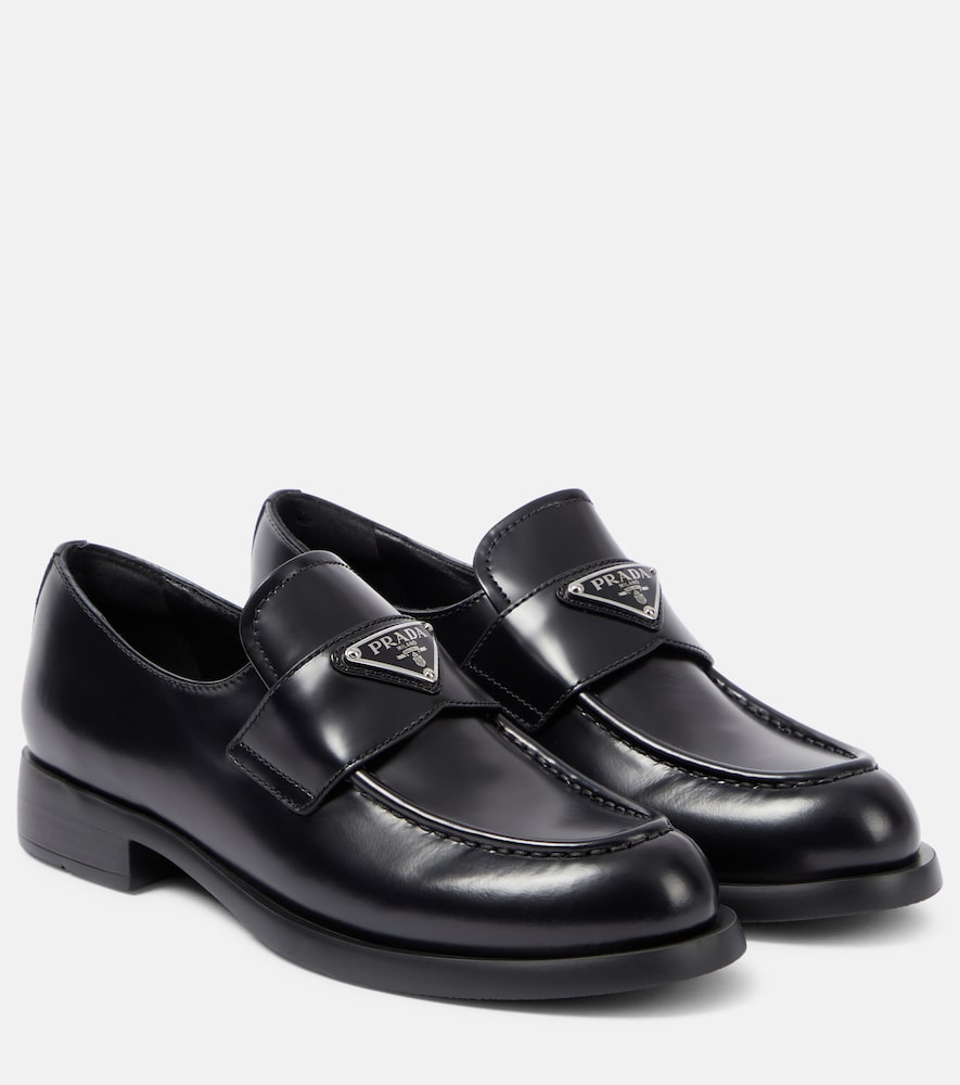 Prada Logo leather loafers - Prada Logo 皮革乐福鞋