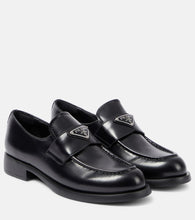 Prada Logo leather loafers - Prada Logo 皮革乐福鞋