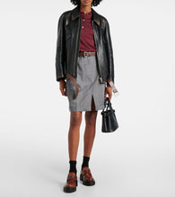 Prada Logo leather platform loafers