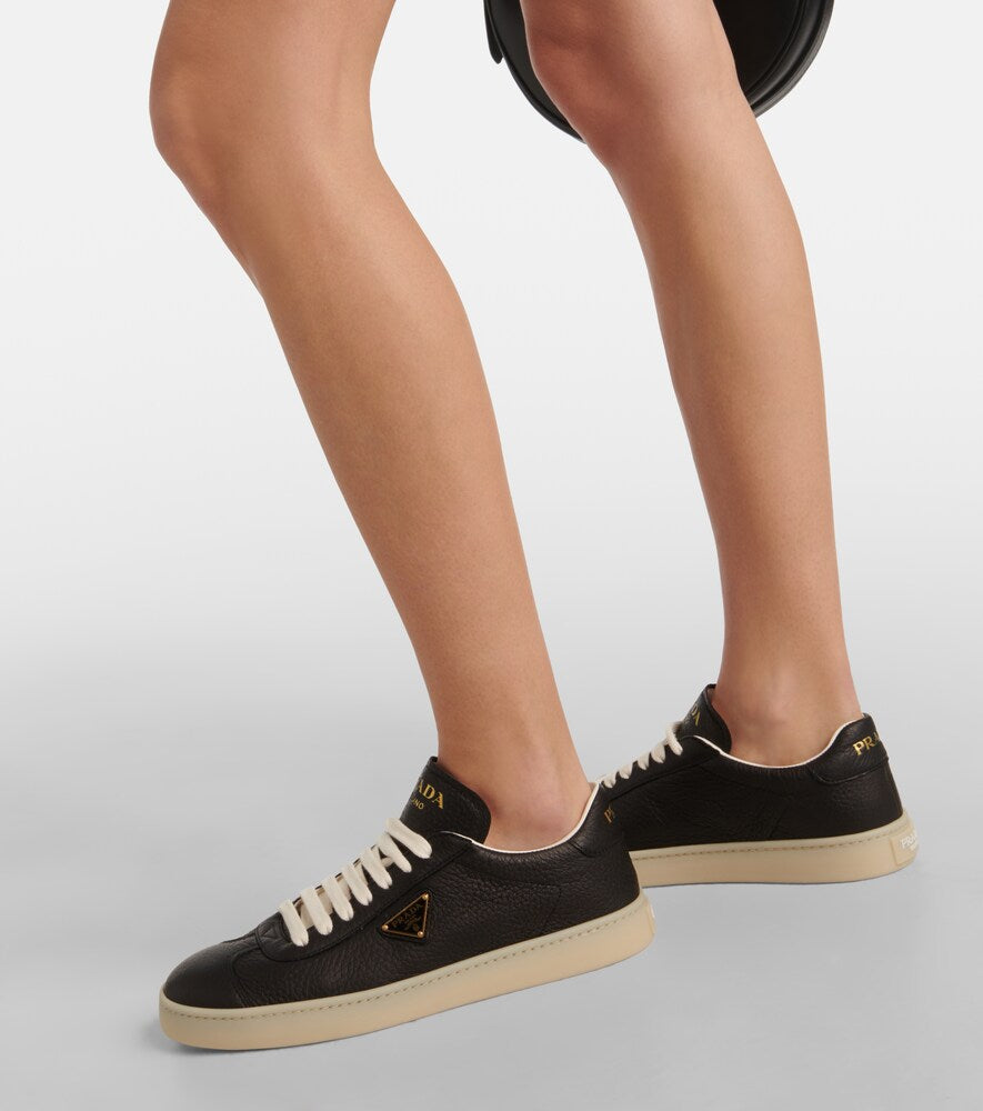 Prada Logo leather sneakers