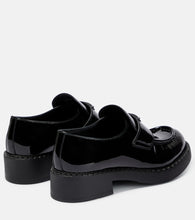 Prada Logo patent leather loafers
