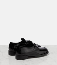Prada Logo patent leather loafers